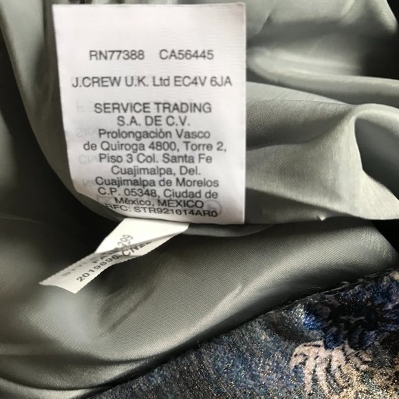 NWT J. Crew Collection Blue Wrap Pencil Skirt Floral Jacquard - Picture 14 of 15